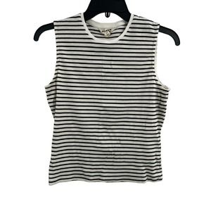 Boden Sleeveless Knit Top Blue Stripe Size 8